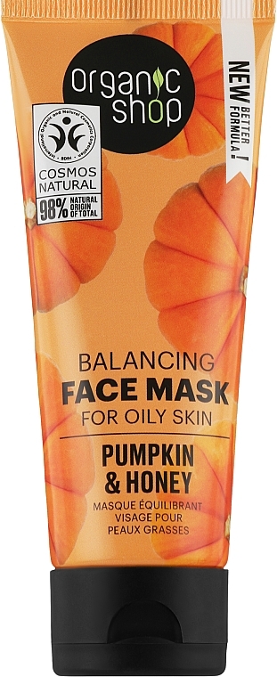 Maske für fettige Haut Kürbis und Honig - Organic Shop Balancing Face Mask Pumpkin & Honey — Bild N1