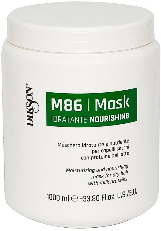 Feuchtigkeitsspendende Pflegemaske für trockenes Haar mit Milchproteinen - Dikson M86 Nourishing Mask — Bild N1