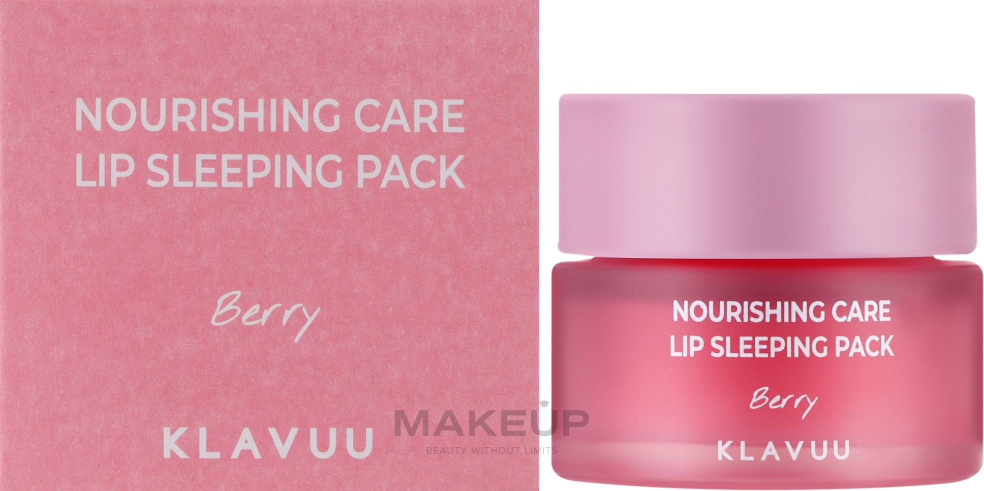 Nachtmaske für die Lippen mit dem Duft von Beeren - Klavuu Nourishing Care Lip Sleeping Pack Berry — Bild 20 g