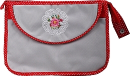 Düfte, Parfümerie und Kosmetik Kosmetiktasche Mandala 98178 grau-rot - Top Choice