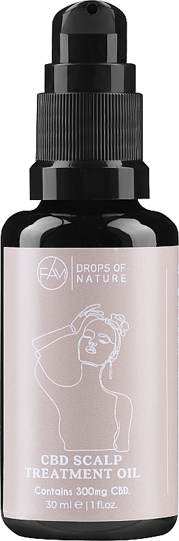 Kopfhautpflegeöl - Fam Drops of Nature CBD Sclap Treatment Oil — Bild N1