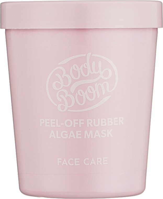 Feuchtigkeitsspendende, regenerierende und beruhigende Peel-Off Algenmaske für das Gesicht mit Aloe-Saft und rosa Ton - BodyBoom FaceBoom Rubber Face Mask Peel-Off