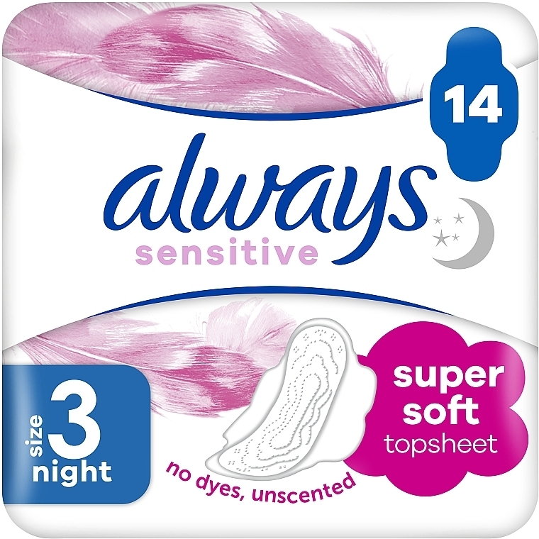 Damenbinden für die Nacht 14 St. - Always Sensitive Ultra Night — Bild N1