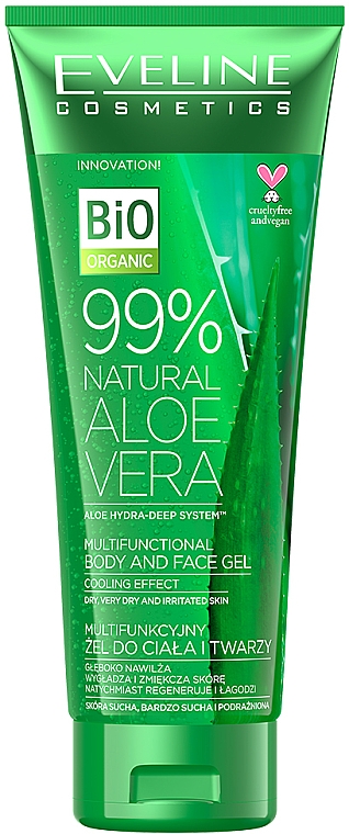 Mehrzweck-Waschgel für Gesicht und Körper mit Aloe Vera - Eveline Cosmetics 99% Aloe Vera Multifunctional Body & Face Gel — Bild N3