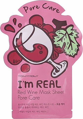 Tuchmaske mit Rotwein - Tony Moly I'm Real Red Wine Mask Sheet