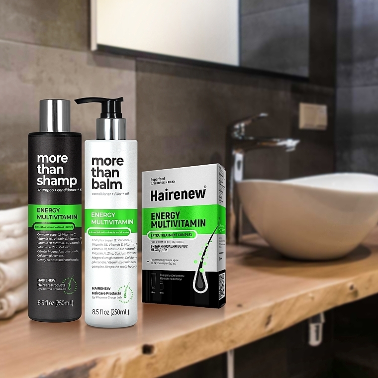 Haarshampoo Vitaminisierung der Haare für 30 Tage - Hairenew Energy Multivitamin Shampoo — Bild N4