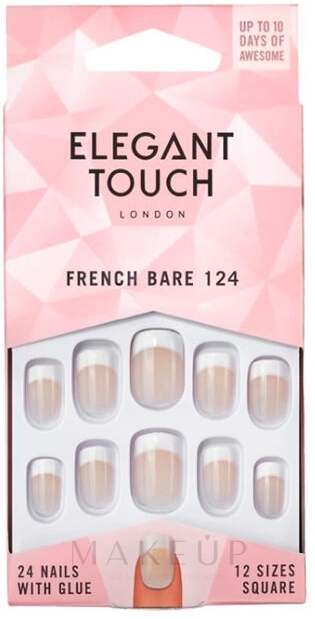 Falsche Fingernägel - Elegant Touch Natural French Bare 124 Short False Nails — Bild 24 St.