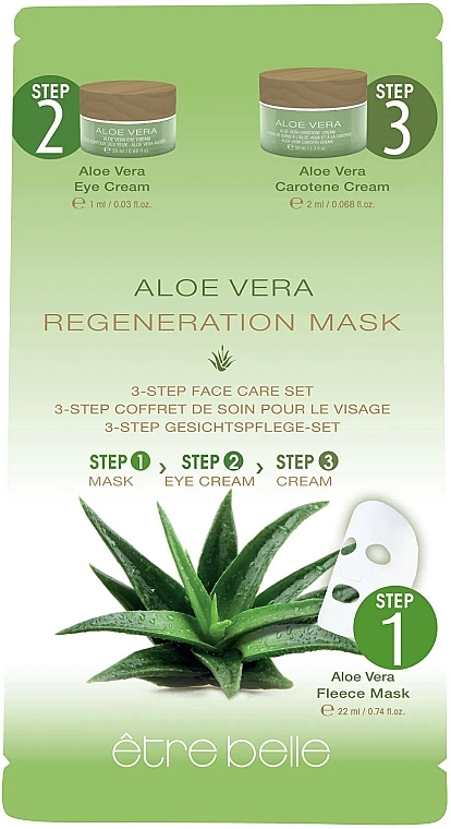 Set - Etre Belle Aloe Vera 3-Step Face Care Set (f/cr/2ml + mask/22ml + eye/cr/1ml) — Bild N1