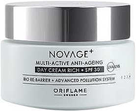 Reichhaltige multiaktive Gesichtscreme SPF30 - Oriflame Novage+ Multi-Active Anti-Ageing Day Cream Rich — Bild N1