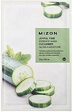 Düfte, Parfümerie und Kosmetik Feuchtigkeitsspendende Tuchmaske für das Gesicht mit Gurkenextrakt - Mizon Joyful Time Essence Mask Cucumber