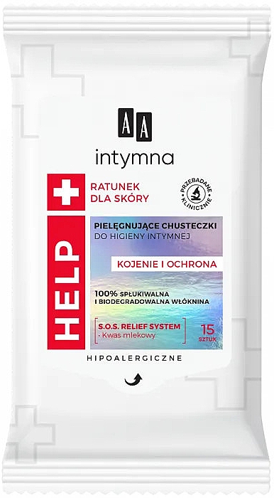 Tücher für die Intimhygiene 15 St. - AA Intimate Help Soothing & Protection Wipes — Bild N1