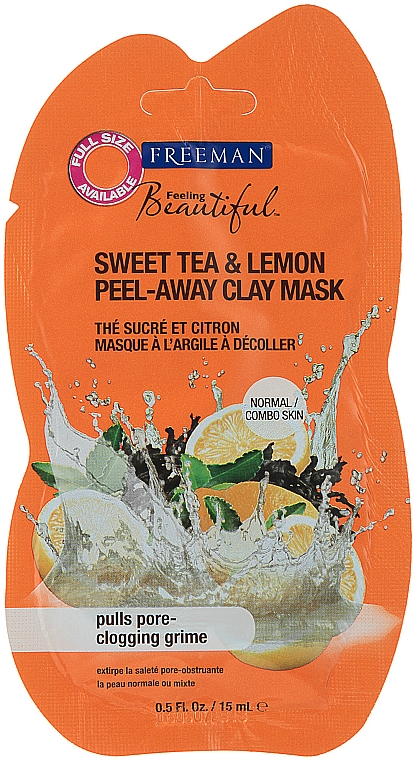 Peel-Off Gesichtsmaske mit Zitrone und Tee - Freeman Feeling Beautiful Sweet Tea & Lemon Peel-Away Clay Mask (Mini) — Bild N1