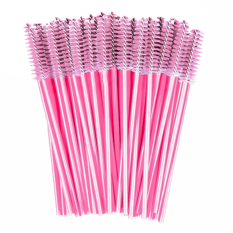 Pinsel für Wimpern und Augenbrauen hellrosa mit rosa Griff - Clavier — Bild N2