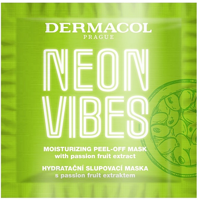 Feuchtigkeitsspendende Peel-Off Gesichtsmaske mit Passionsfrucht-Extrakt - Dermacol Neon Vibes Moisturizing Peel-Off Mask — Bild N1