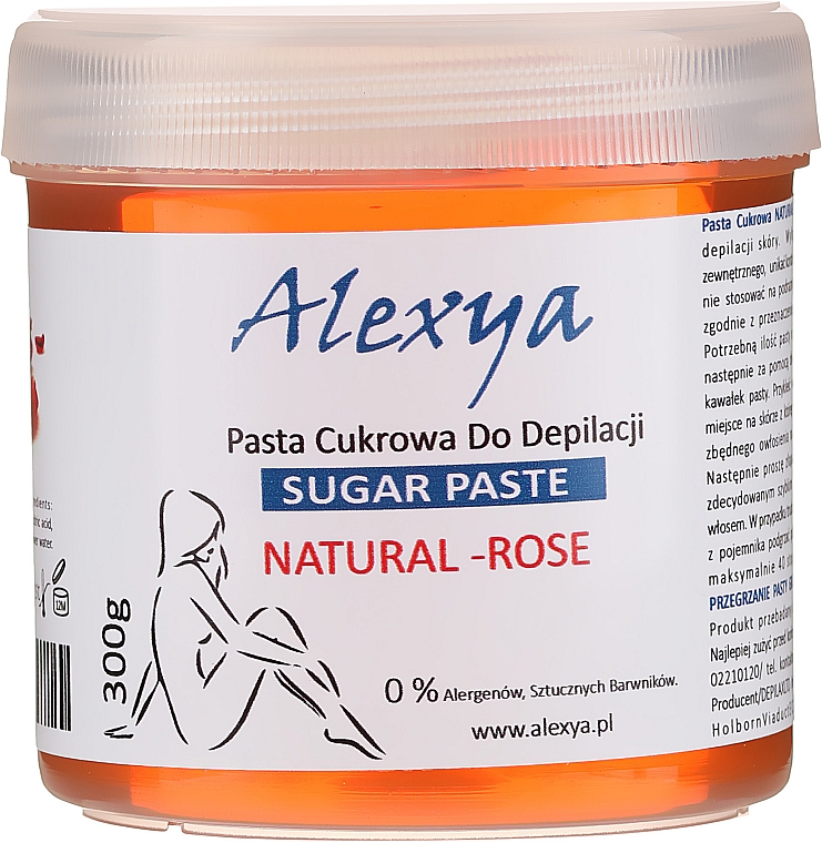 Natürliche Zucker-Enthaarungspaste für den Körper mit Rosenduft - Alexya Sugar Paste Natural Rose