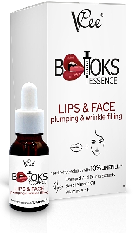 Botox-Essenz für Gesicht und Lippen mit 10% Linienfüllung - VCee Botoks Essence Lips & Face Plumping & Wrinkle Filling With 10% Linefill — Bild N1