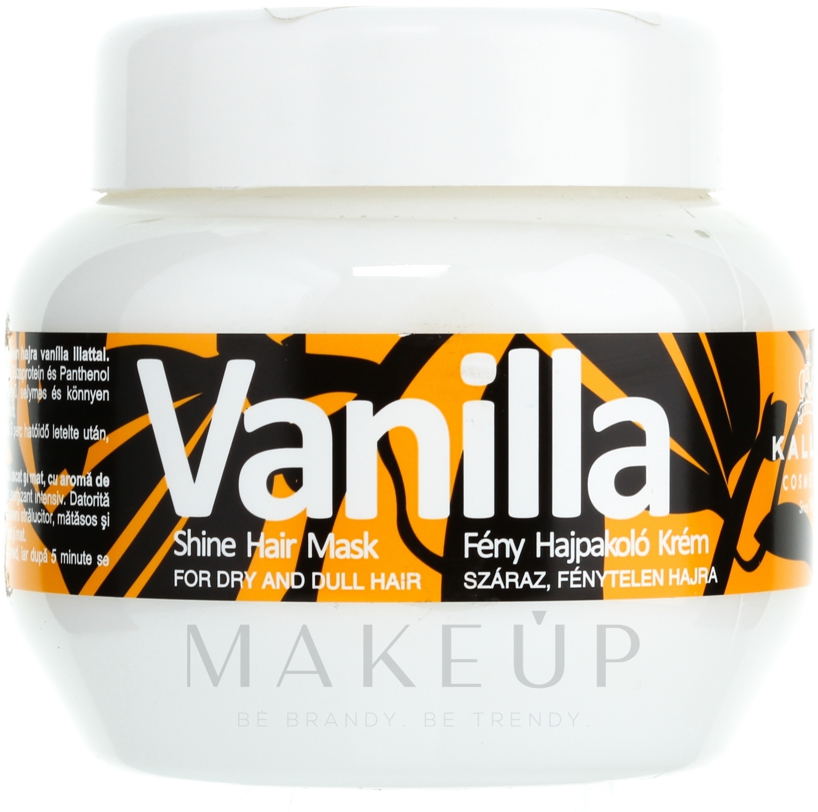 Nährende Maske für trockenes und stumpfes Haar mit Vanilleduft - Kallos Cosmetics Vanilla Shine Hair Mask — Foto 275 ml