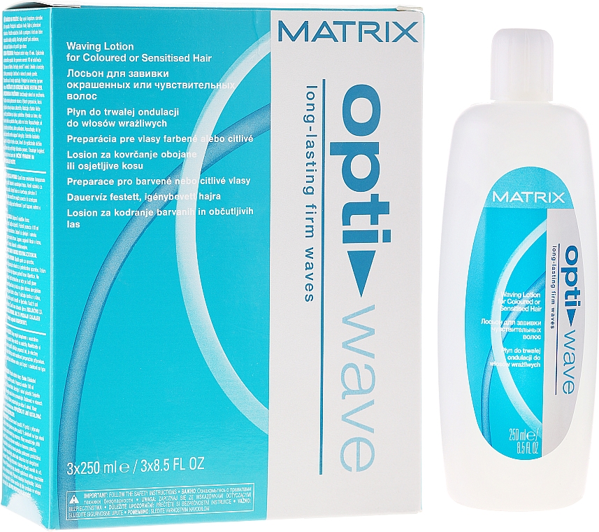 Dauerwell-Lotion für coloriertes und empfindliches Haar 3 x 250 ml - Matrix Opti-Wave Waving Lotion for Coloured or Sensitised Hair — Bild N1