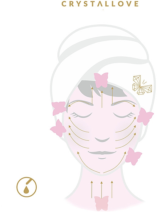 Gesichtsmassage-Platte aus Rosenquarz Schmetterling - Crystallove Butterfly Rose Quartz gua Sha — Bild N2