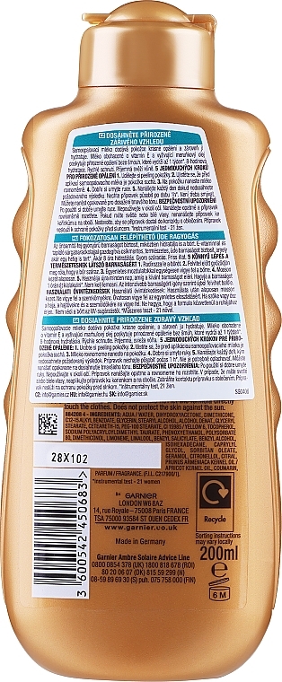 Bräunende Körperlotion - Garnier Ambre Solaire Natural Bronzer Self Tan Lotion — Bild N2