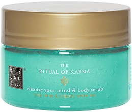 Düfte, Parfümerie und Kosmetik Pflegendes Körperpeeling mit Duft von heiligem Lotus und weißem Tee - Rituals The Ritual of Karma Body Scrub