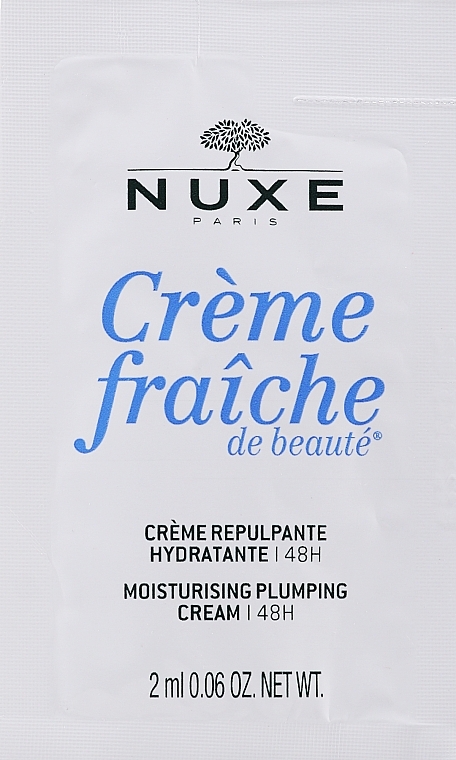 Feuchtigkeitsspendende Lifting-Gesichtscreme - Nuxe Creme Fraiche De Beaute Moisturising Plumping Cream 48H (Probe)  — Bild N1