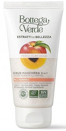 Peeling-Maske mit Pfirsich und Aprikose - Bottega Verde Beauty Extracts 2-In-1 Scrub Mask — Bild N1