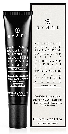 Soforthilfe bei Schönheitsfehlern mit Salizylsäure, Sarkosin und Papaya-Papain - Avant Pro Salicylic Immediate Blemish S.O.S Treatment — Bild N1