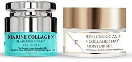 Gesichtspflegeset - Eclat Skin London Marine Collagen & Hyaluronic Acid (Gesichtscreme 2x50ml)  — Bild N1