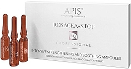 Intensiv straffende und beruhigende Ampullen - APIS Professional Rosacea-Stop Intensive Strengthening And Soothing Ampoules — Bild N1