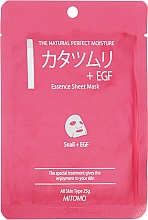 Düfte, Parfümerie und Kosmetik Tuchmaske für das Gesicht mit Schneckenextrakt + EGF - Mitomo Essence Sheet Mask Snail + EGF