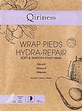 Beruhigende und glättende Fußmaske - Qiriness Wrap Pieds Hydra-Repair Soft & Smooth Foot Mask — Bild N1