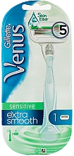 Düfte, Parfümerie und Kosmetik Rasierer mit 1 Ersatzklinge - Gillette Venus Extra Smooth Sensitive