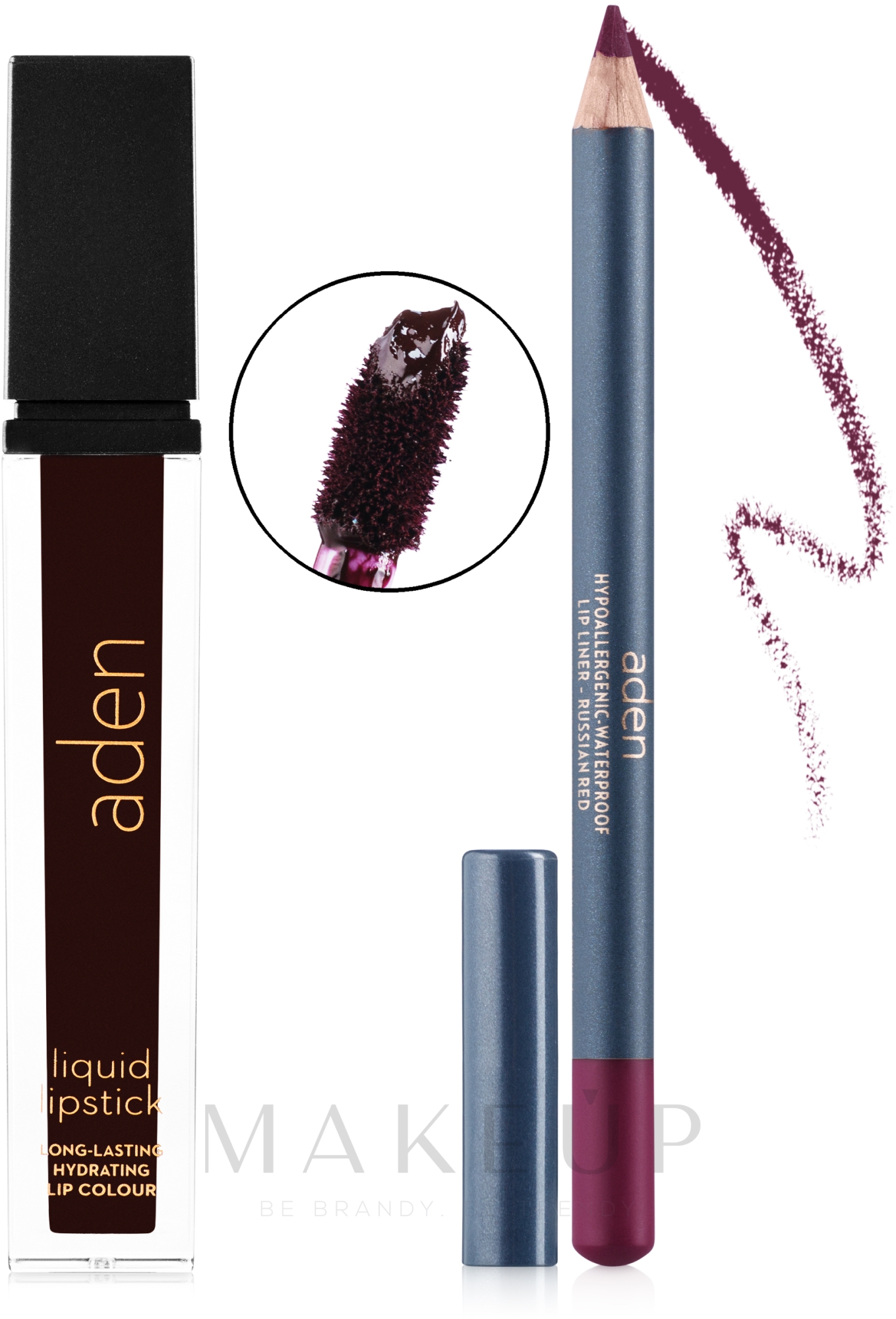 Make-up Set (Lippenstift 7ml + Lippenkonturenstift 1,14g) - Aden Cosmetics  — Bild 32 - Honolulu