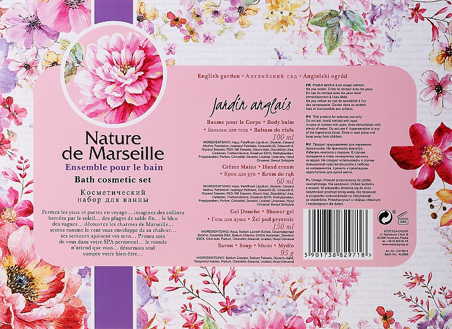 Körperpflegeset - Nature de Marseille (Körperbalsam 100ml + Handcreme 60ml + Duschgel 150ml + Seife 95g) — Bild N3