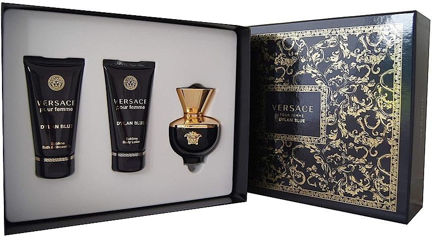 Versace Pour Femme Dylan Blue - Duftset (Eau de Parfum 50ml + Körperlotion 50ml + Duschgel 50ml) — Foto N2