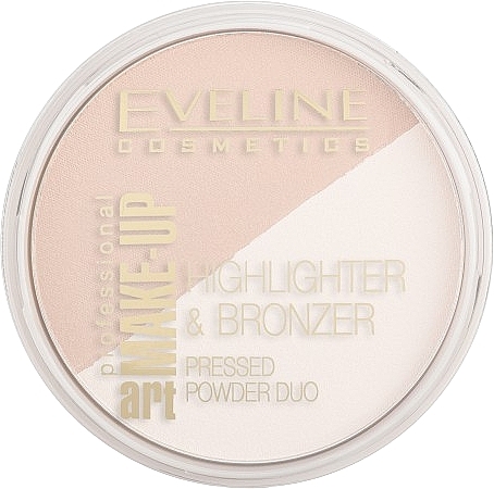 Kompakter Highlighter & Bronzepuder - Eveline Cosmetics Art. Professional Make-Up Glam — Bild N1