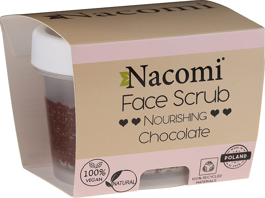 Pflegendes Gesichts- und Lippenpeeling mit Schokolade - Nacomi Moisturizing Face & Lip Scrub Chocolate — Bild N1