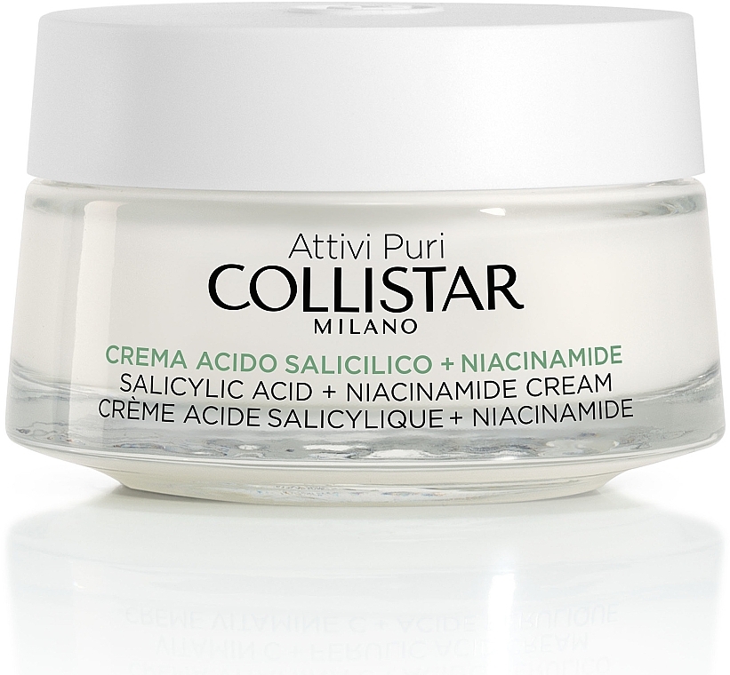 Gesichtscreme mit Salicylsäure und Niacinamid - Collistar Attivi Puri Salicylic Acid + Niacinamide Cream — Bild N1