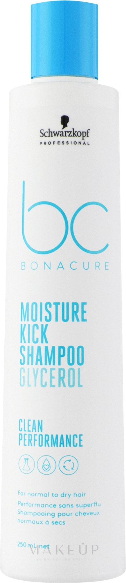 Shampoo für normales bis trockenes Haar mit Glycerin - Schwarzkopf Professional Bonacure Moisture Kick Shampoo Glycerol — Bild 250 ml