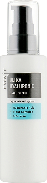 Verjüngende und feuchtigkeitsspendende Gesichtsemulsion mit Hyaluronsäure, pflanzlichem Komplex und Aloe Vera - Coxir Ultra Hyaluronic Emulsion — Bild N2