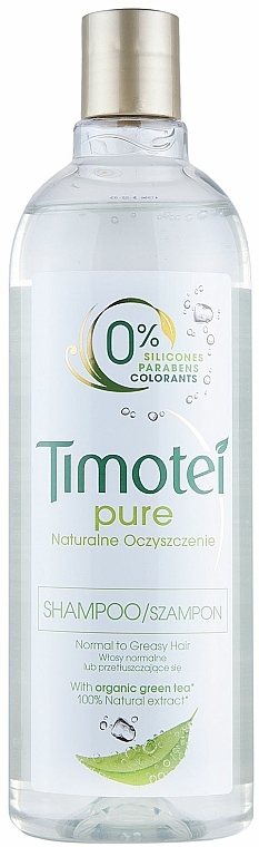 Shampoo für normales bis fettiges Haar mit Bio Grüntee-Extrakt - Timotei  — Foto N5