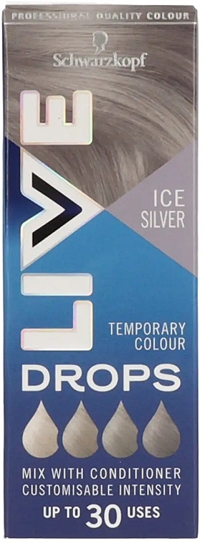 Haarfärbetropfen - Live Drops Ice Silver Temporary Color — Bild N1