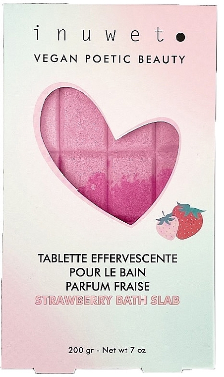 Prickelnde Badetabletten Erdbeere  - Inuwet Tablette Bath Bomb Strawberry — Bild N1