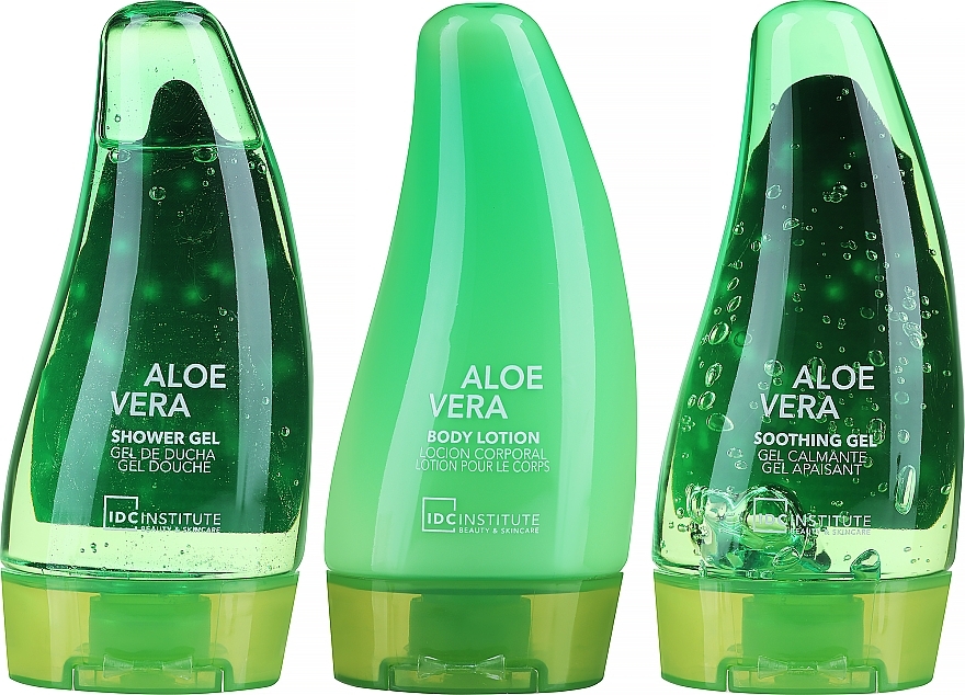 Körperpflegeset - IDC Institute Aloe Vera Travel Pack (Duschgel 80ml + Körperlotion 80ml + sooth gel/80 ml)  — Bild N3