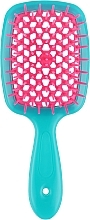 Haarbürste türkis mit rosa - Janeke Superbrush Small — Bild N1