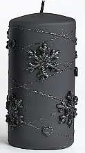 Düfte, Parfümerie und Kosmetik Dekorative Kerze schwarz 7x14 cm - Artman Snowflake Application