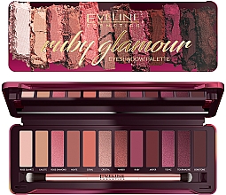 Düfte, Parfümerie und Kosmetik Lidschatten-Palette - Eveline Cosmetics Ruby Glamour Eyeshadow Palette