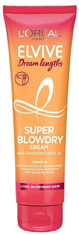Haarcreme mit Vitaminen und Rizinusöl - L'Oreal Paris Elseve Dream Lengths Super Blowdry Cream — Bild N1