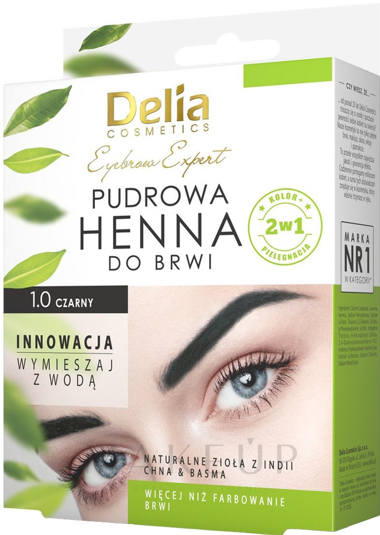 Henna für die Augenbrauen - Delia Cosmetics Eyebrow Expert Brow Henna — Bild 1.0 - Black